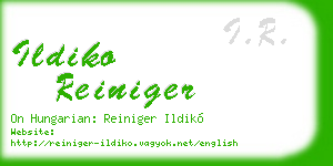 ildiko reiniger business card